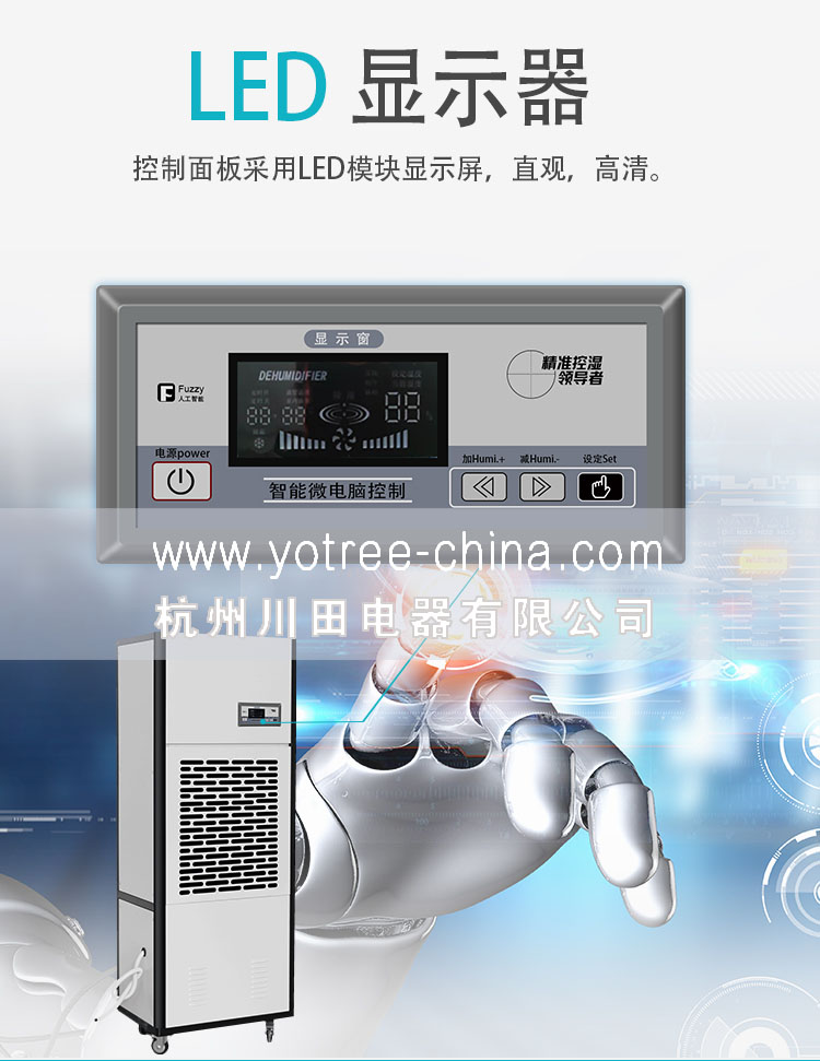 數(shù)字顯示，全中文操作界面-川田除濕機(jī).jpg
